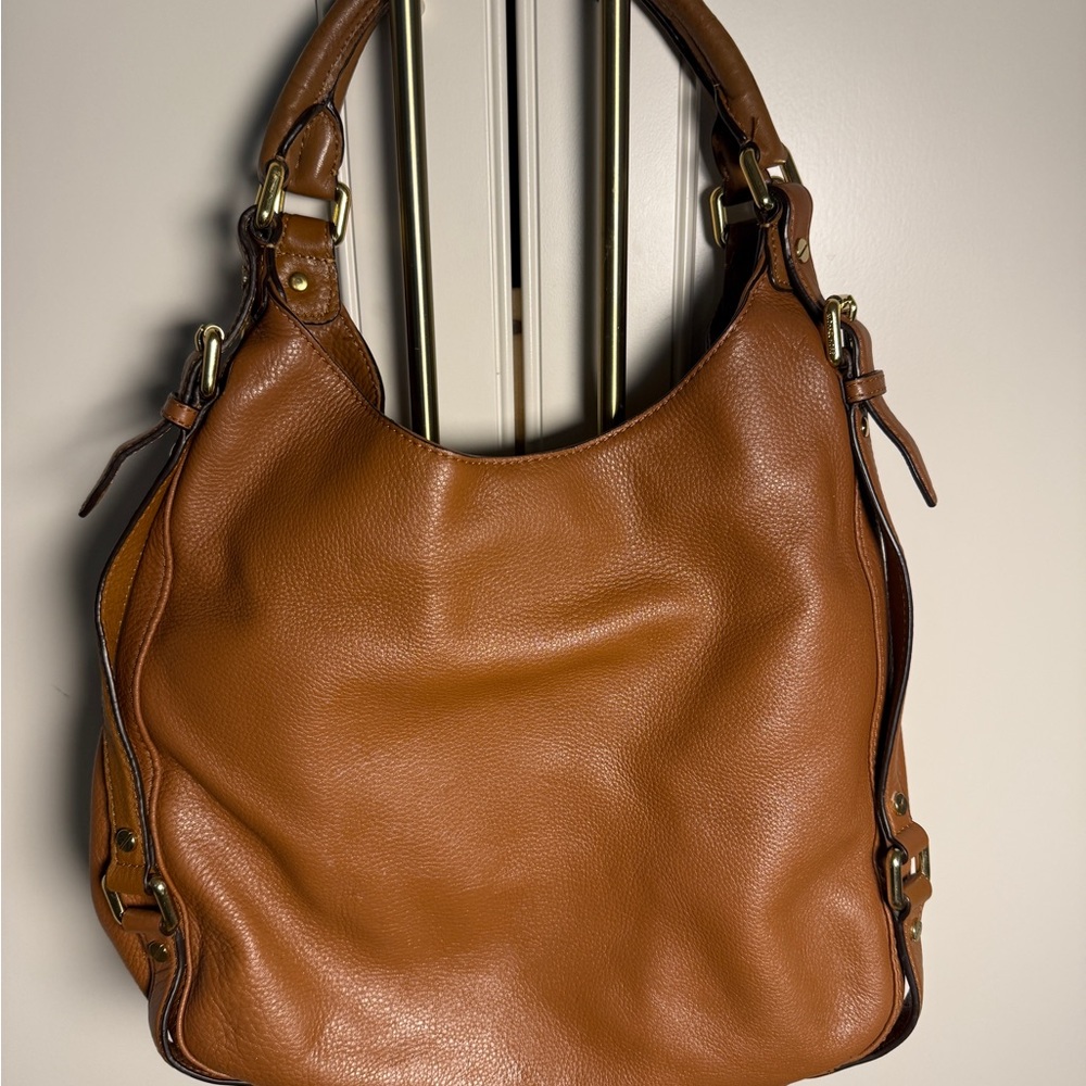 Michael Kors Bedford Belted large shoulder bag pebble brown plush leather - Picture 3 of 16